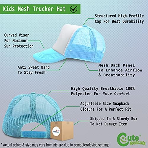 Cute Rascals Kids Trucker Hat with Adjustable UV Protection