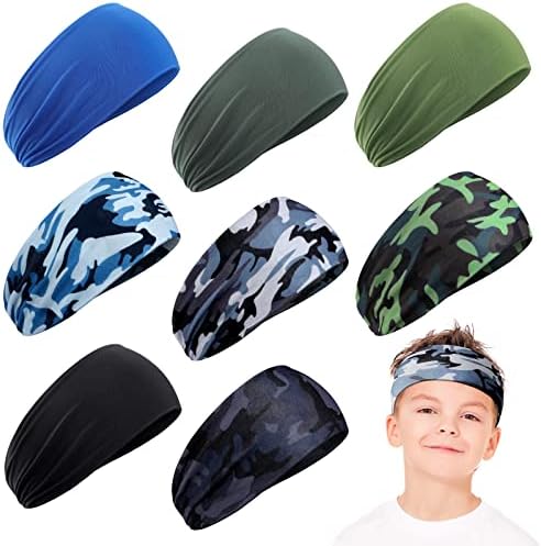 Zhanmai 8 Pack Sport Headbands for Kids