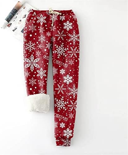 Christmas Print Womens Winter Jogger Pants