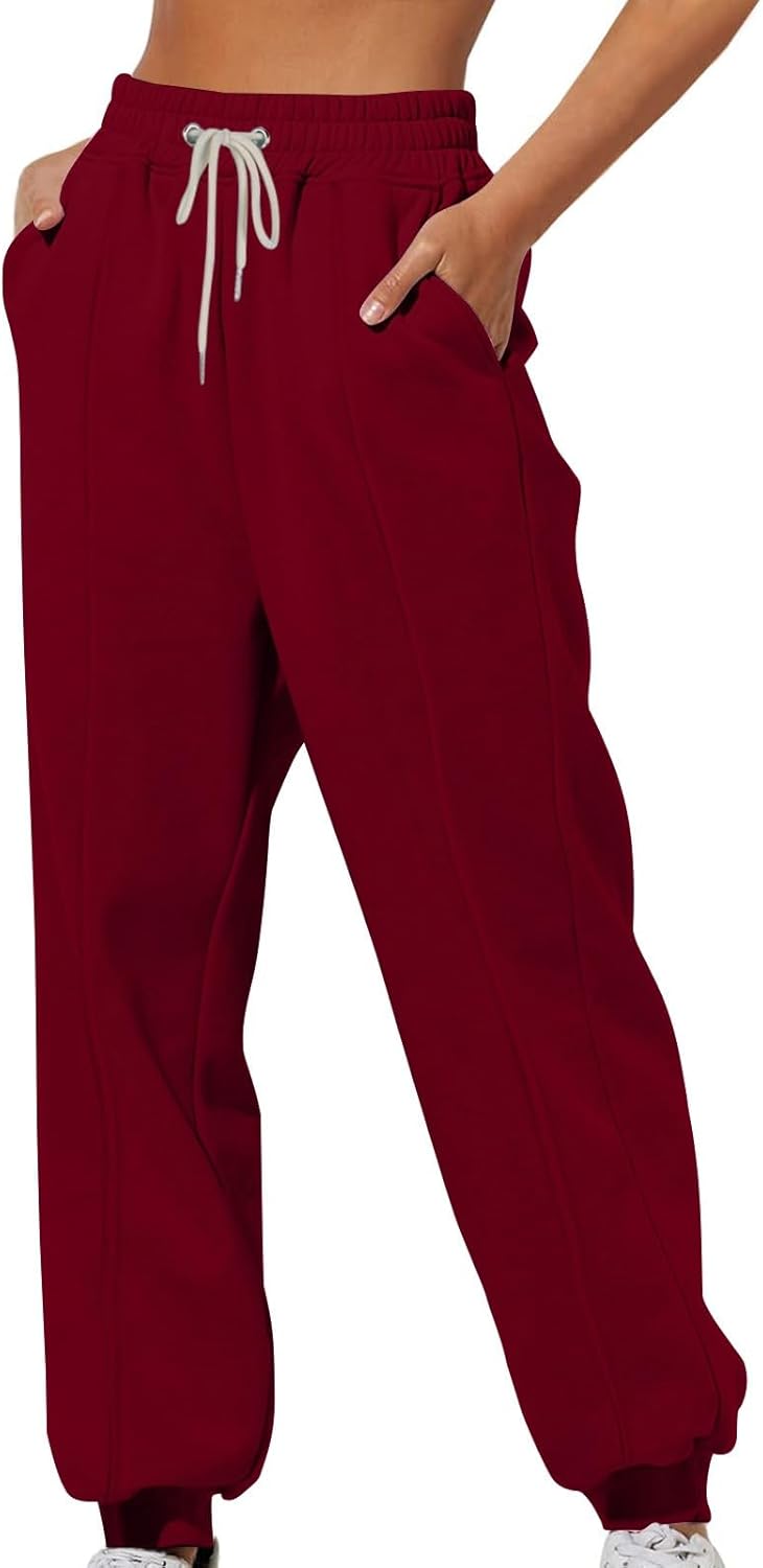 High-Waisted Womens Trendy Fall Fashion Casual Sweatpants