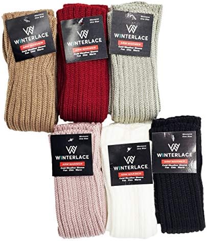 Winterlace 6-Pair Cable Knit Arm Warmer