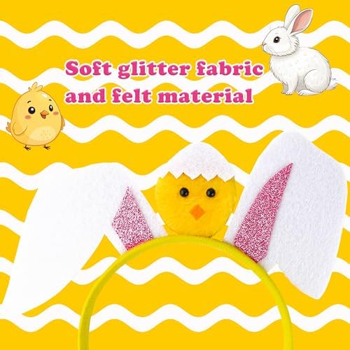 Olen Easter Bunny Ears Headband with Chick