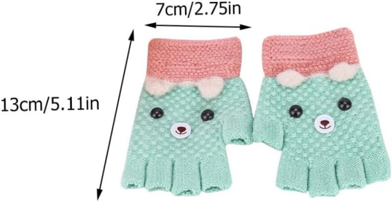 4-Piece Stretch Warm Fingerless Mitten Gloves for Boys
