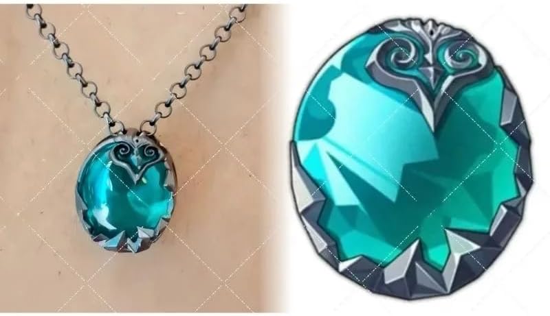 Star Rail Aventurine Choker Necklace Alloy Emerald Design Special Gift for Cosplay