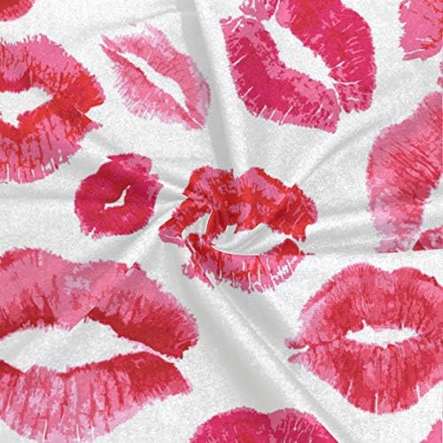 My Little Nest Balaclava Face Scarf Cover Pink Red Lips Print