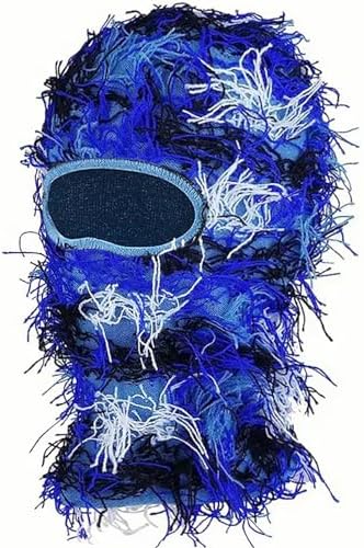 Malaxlx Distressed Ski Mask Balaclava Winter Windproof Beanie