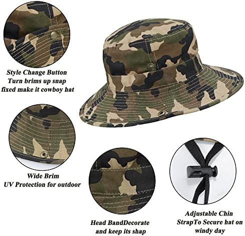 Packable Camouflage Toddler Sun Hat - UPF 50 Protection