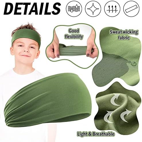 Zhanmai 8 Pack Sport Headbands for Kids