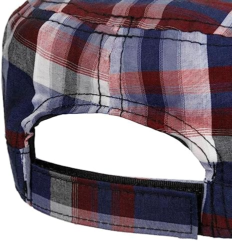 Lipodo Classic Cotton Check Army Cap - WomenMen