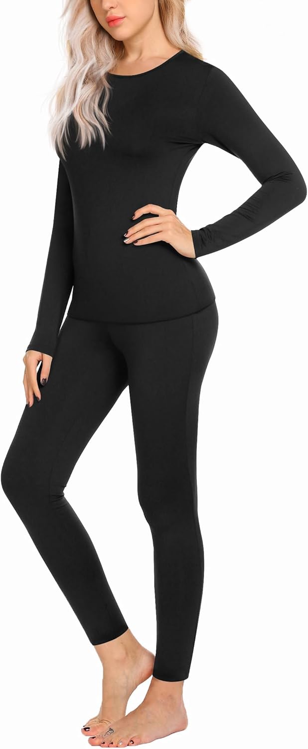 Ekouaer Thermal Pajama Set for Women