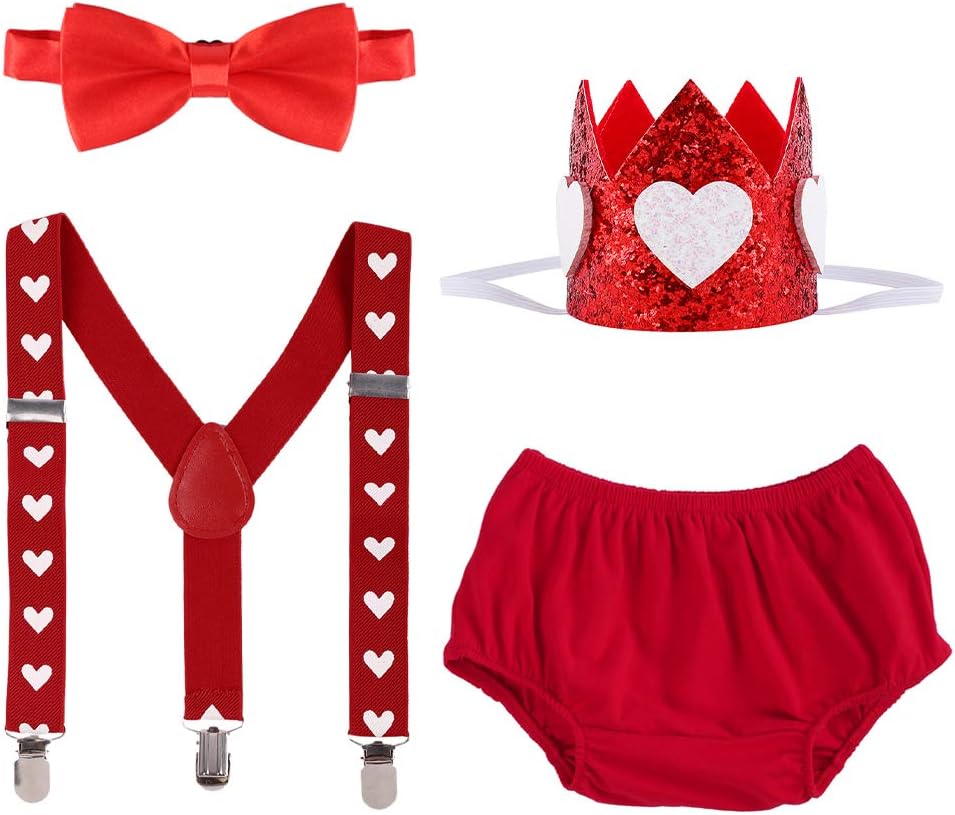 Baby Boys Lion 1st Birthday Cake Smash Outfit Set 4PCS