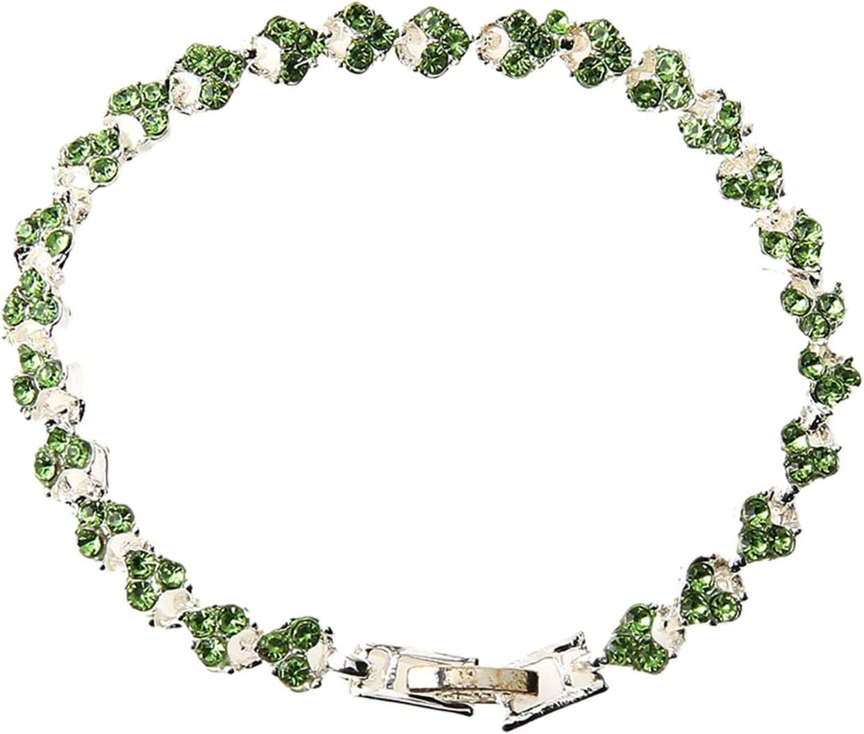 Charm Bracelet for Women Luxury Faux Crystal Shiny Bangle Jewelry