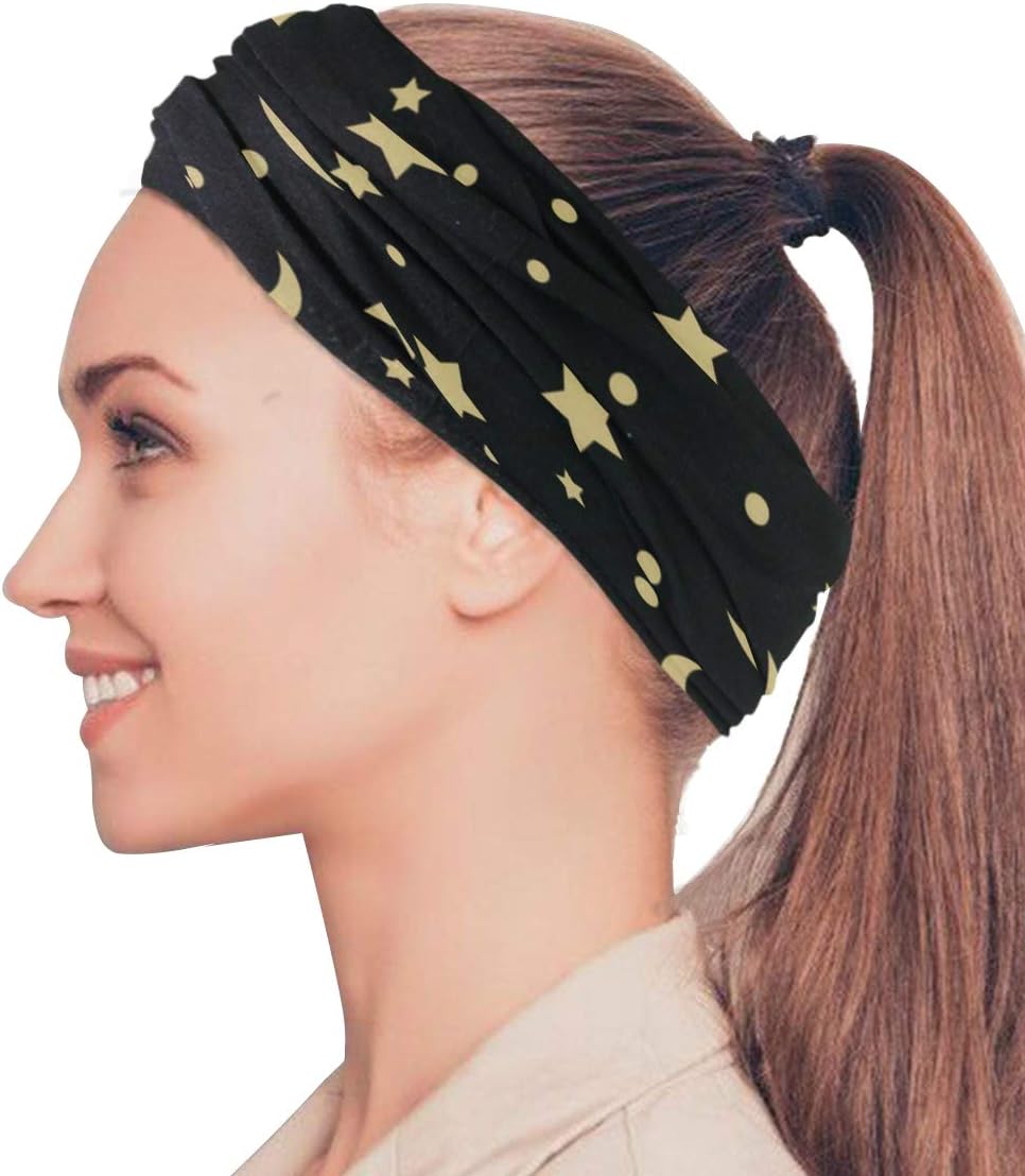 Gold Stars Balaclava Face Cover Quick-Drying Stretchable UV-Protective Headband