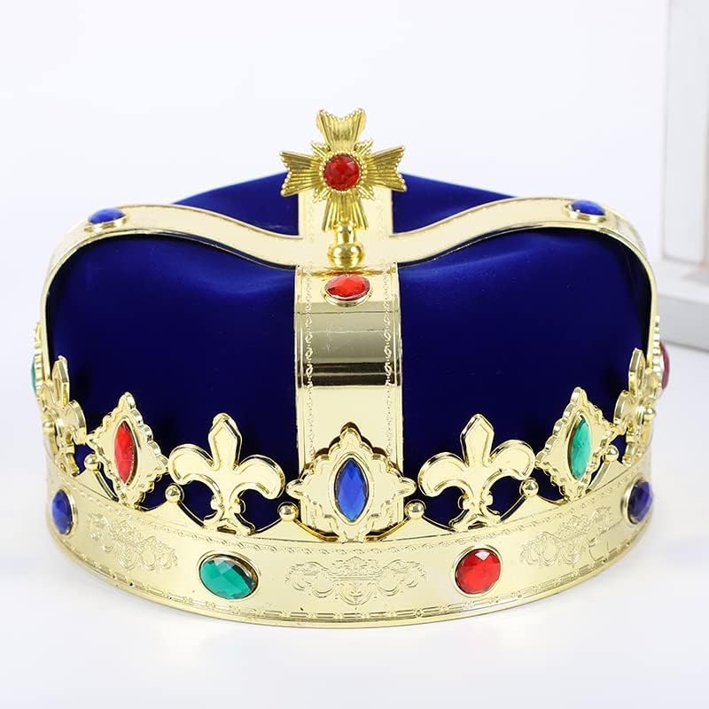 Royal Jeweled Headband Medieval Kings Castle Crown Design Unisex Costume