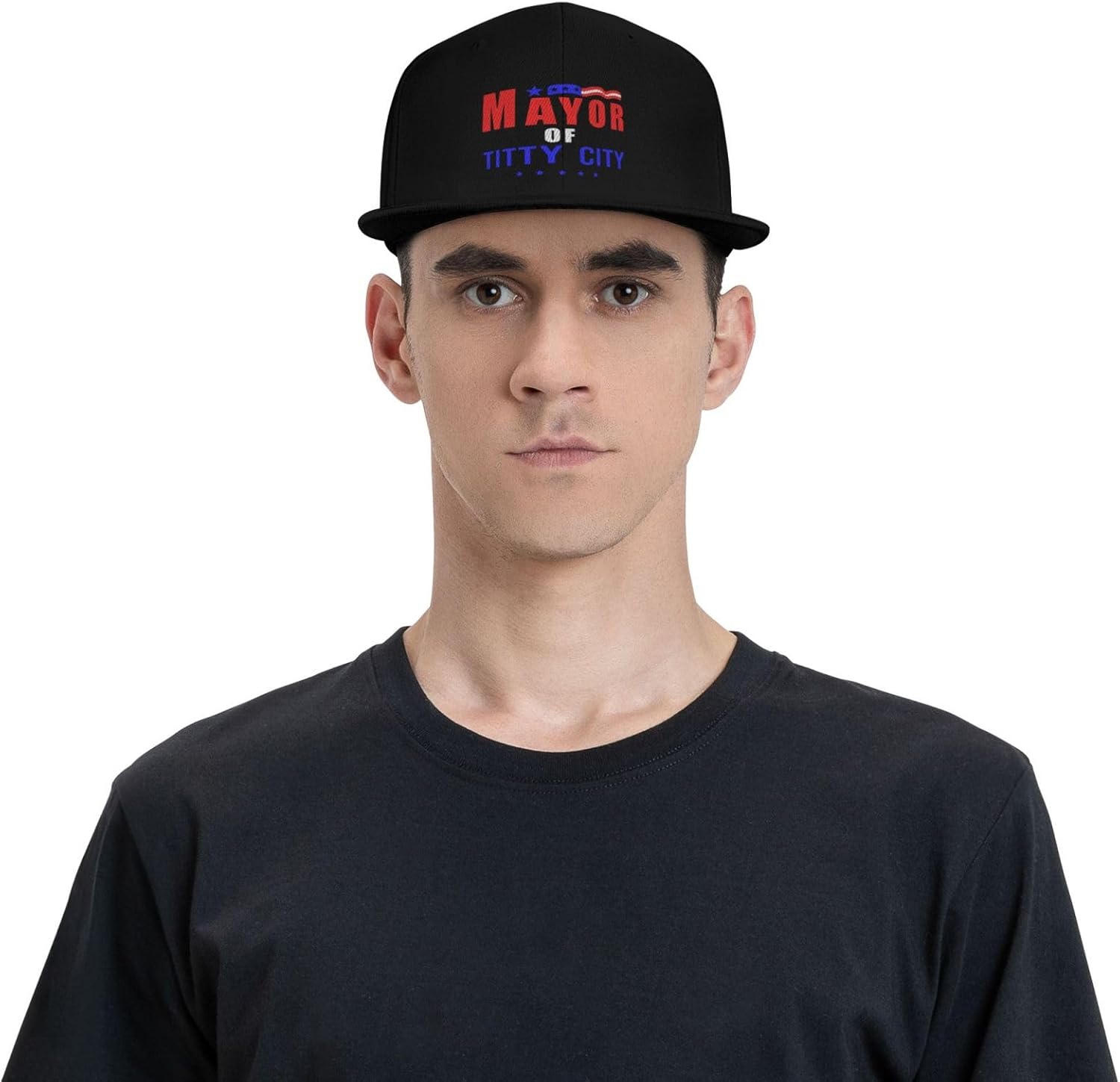 ZRCAIFU Mayor of Titty City Flat Bill Cap for Men Women
