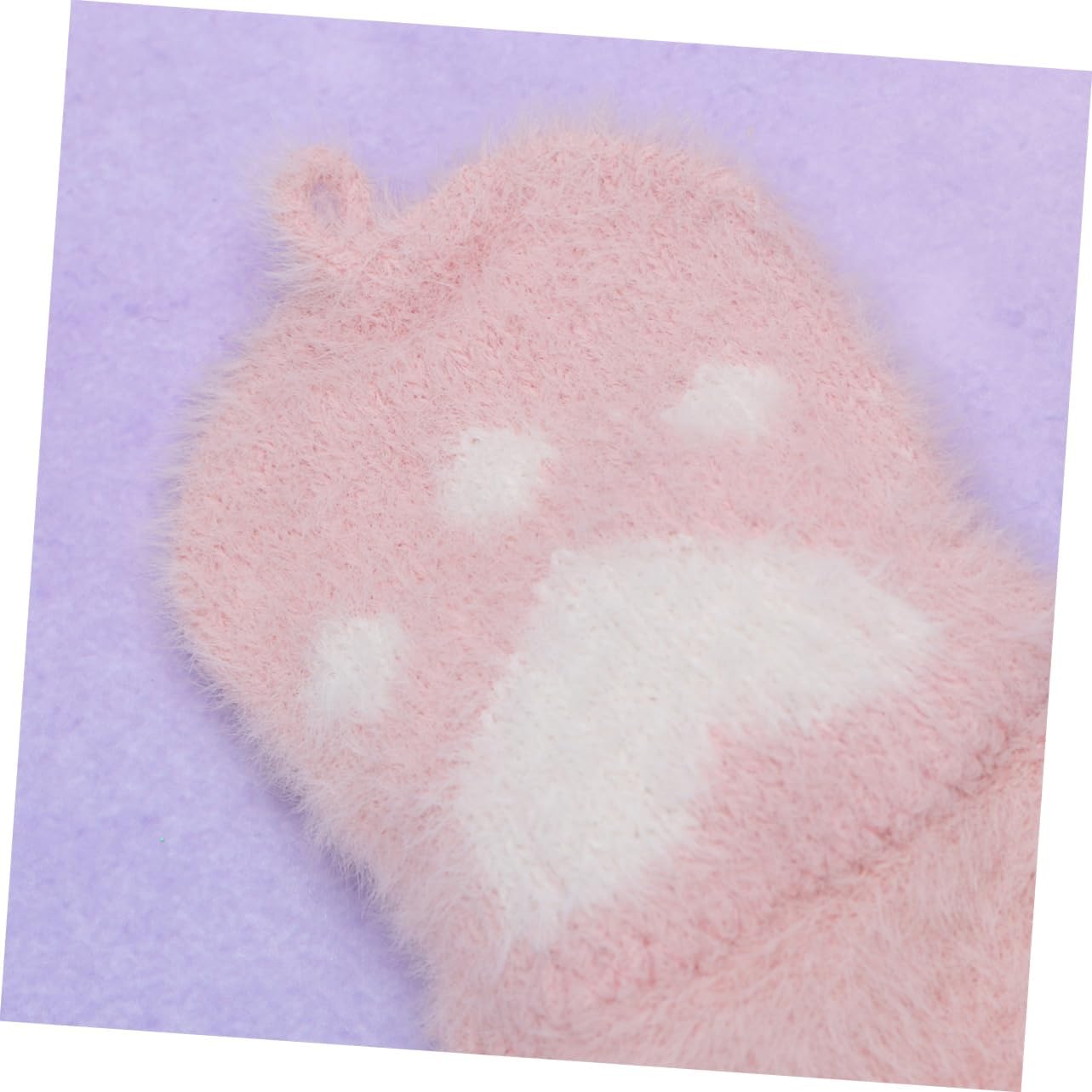 Homoyoyo Plush Half Finger Gloves for Winter