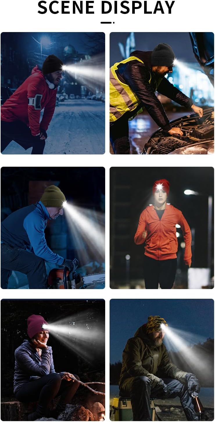 Spevert Unisex LED Bluetooth Beanie with Light