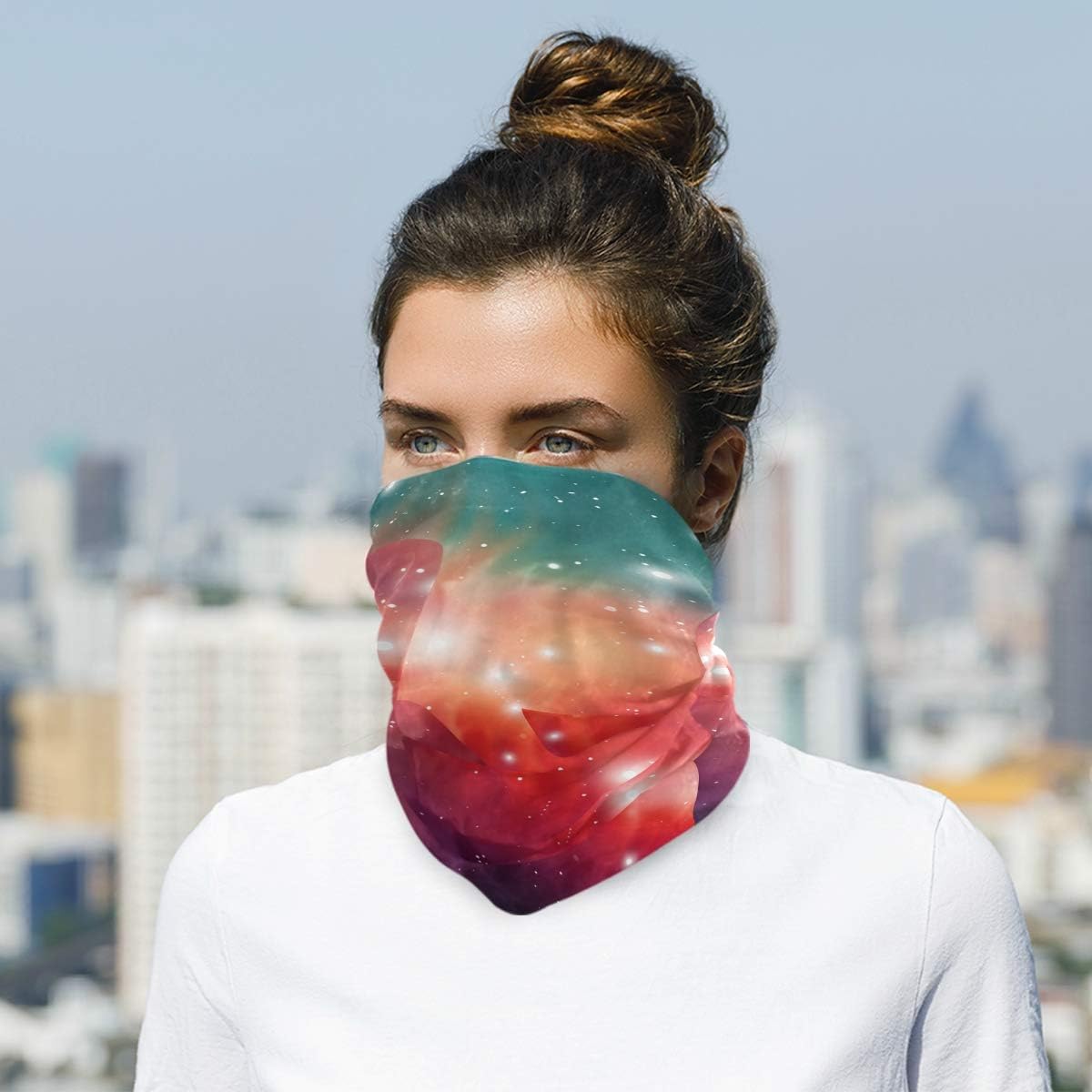 Unisex Balaclava Scarf with Mystic Nebula Stars Design