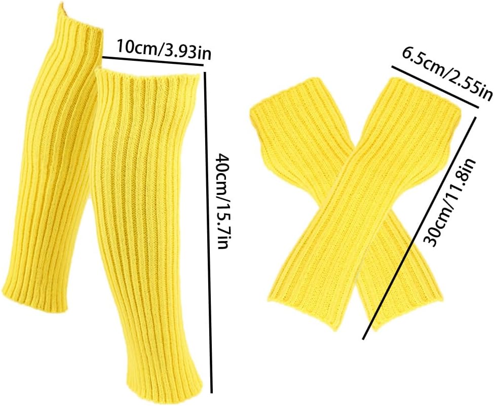 Stay Warm in Style - Winter Fingerless Gloves Leg Warmer Socks Kit