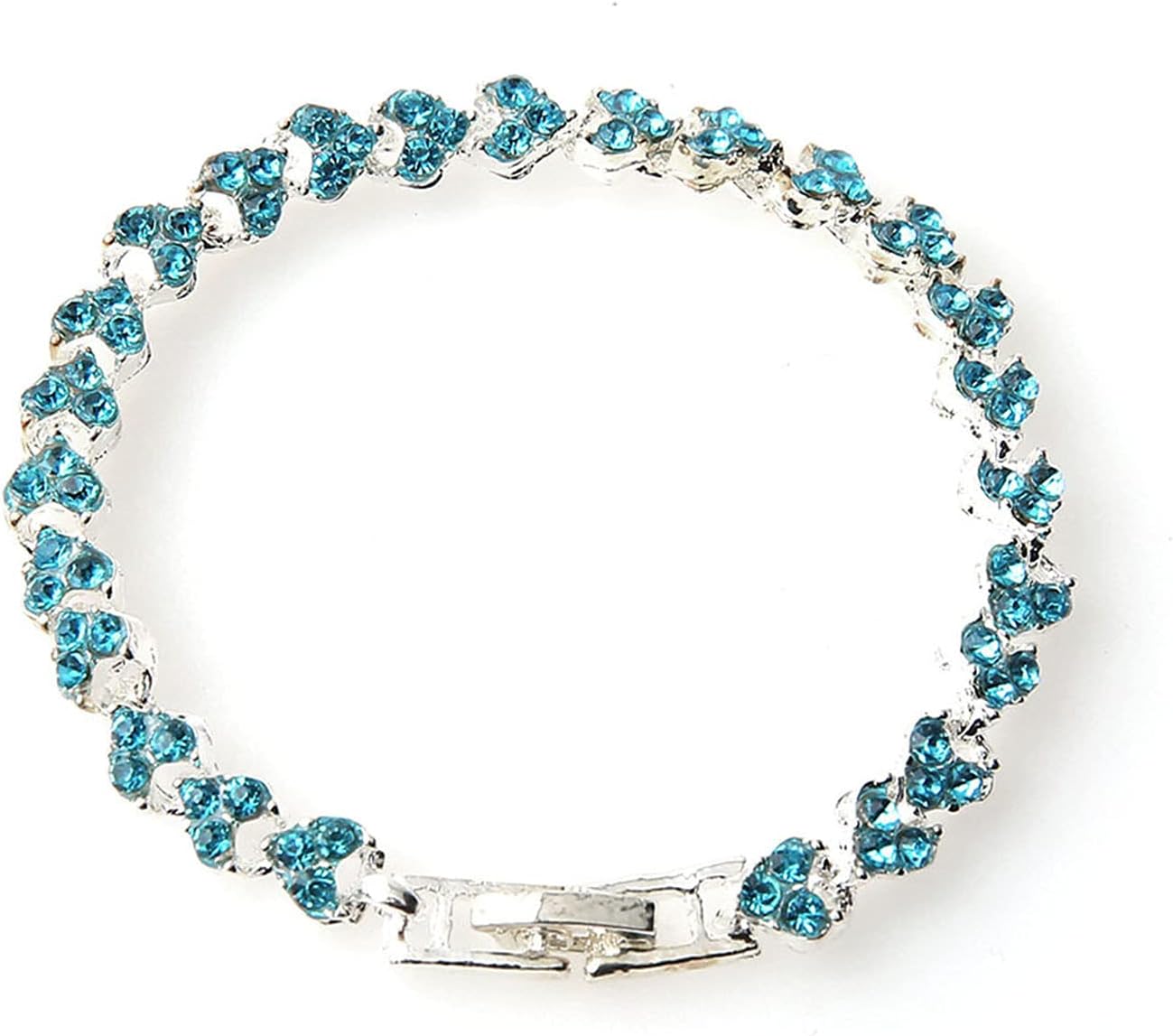 Charm Bracelet for Women Luxury Faux Crystal Shiny Bangle Jewelry