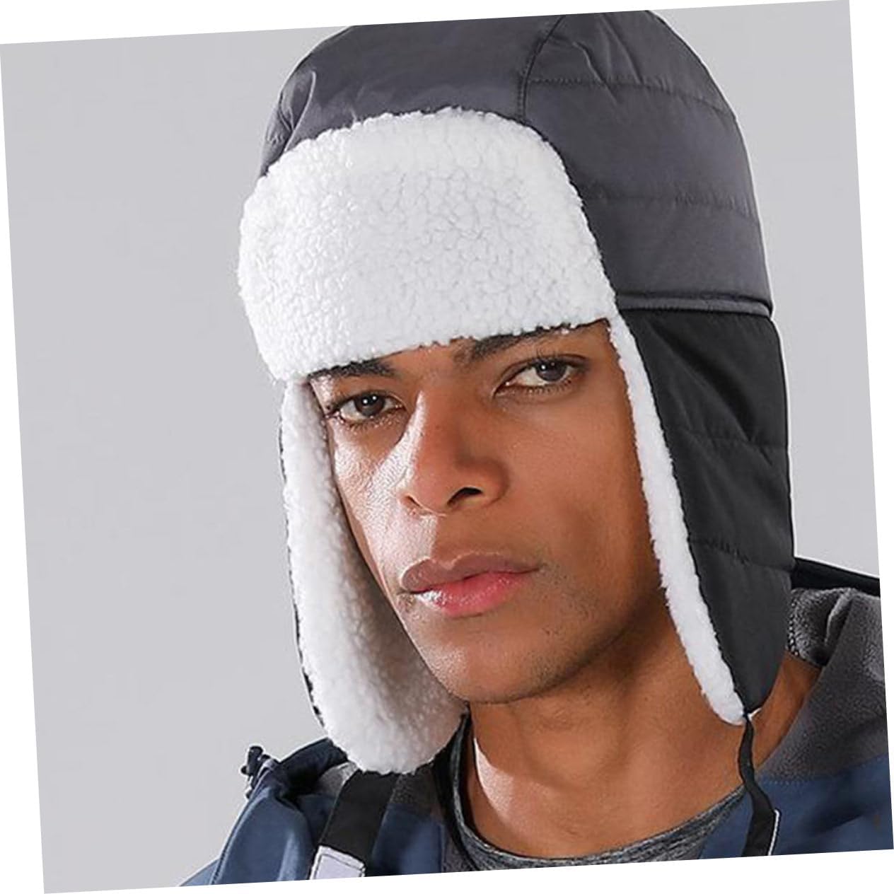 Cute Warm Black Hat Ear Cover for Boys Girls