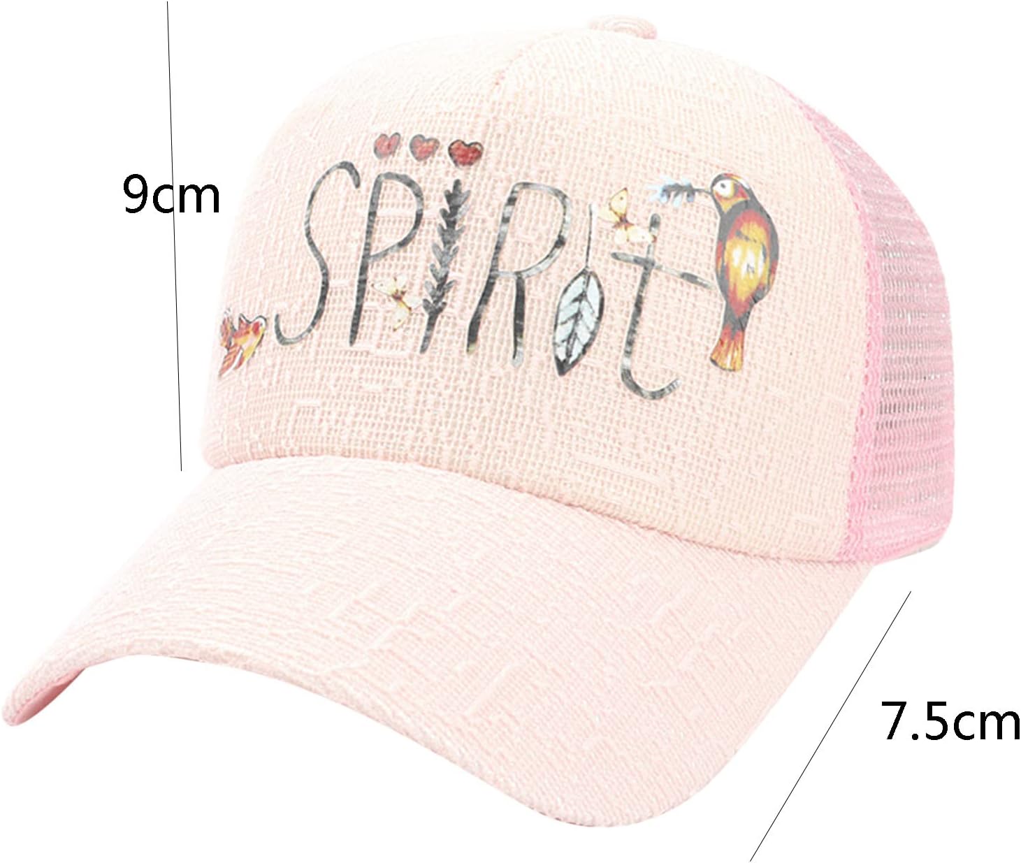 Manhong Embroidered Hat Letter Womens Baseball Cap for Boys