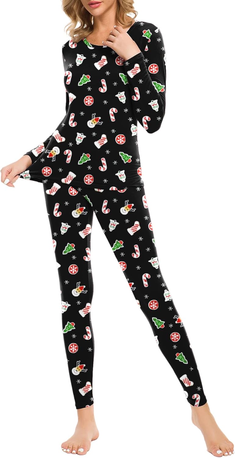 LOMON Christmas Thermal Underwear Set