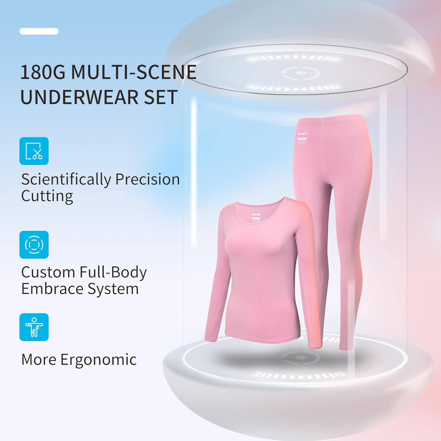 Womens Thermal Underwear Set for Big Girls and Teenagers