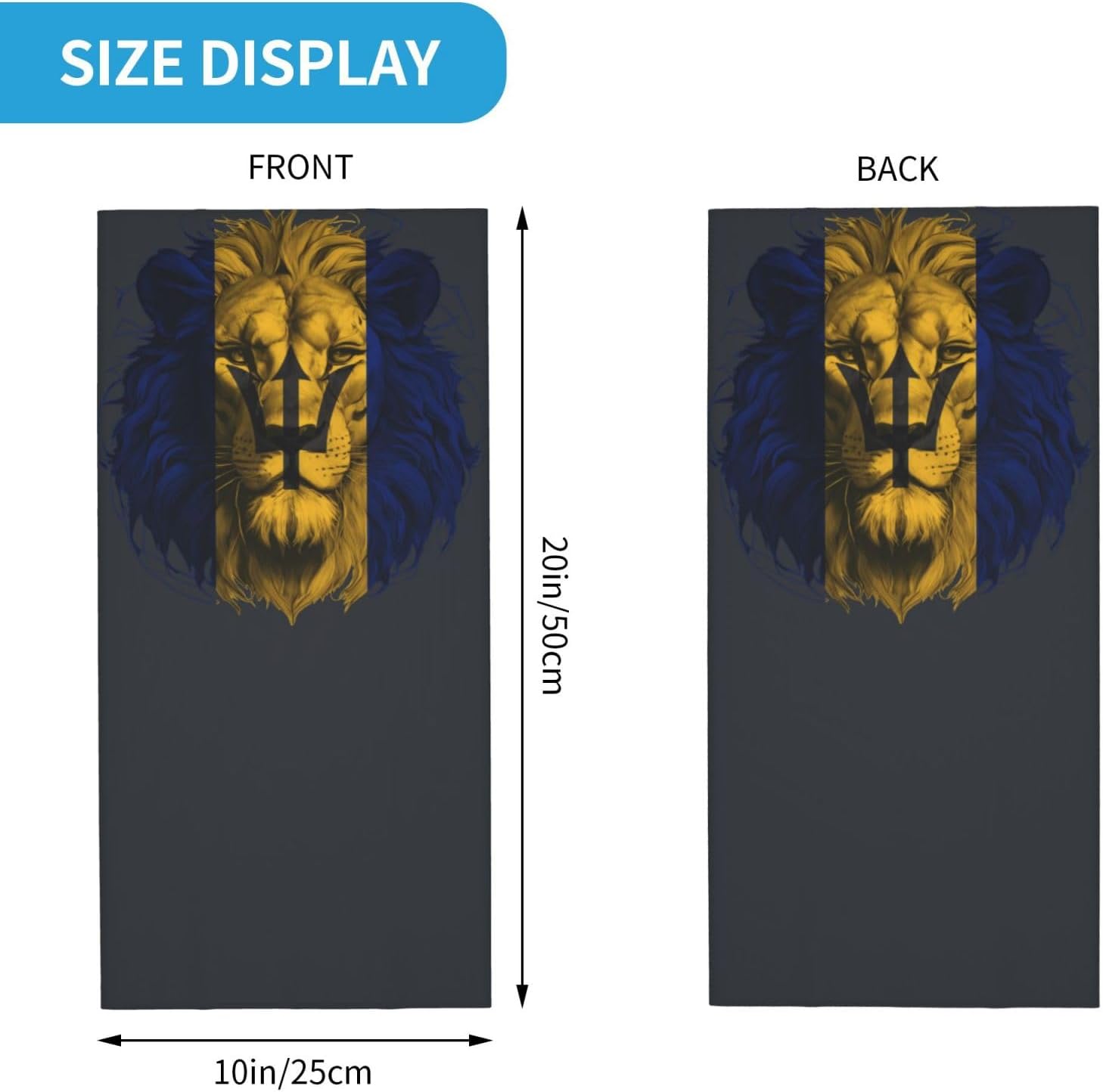 Barbados Lion Face Mask