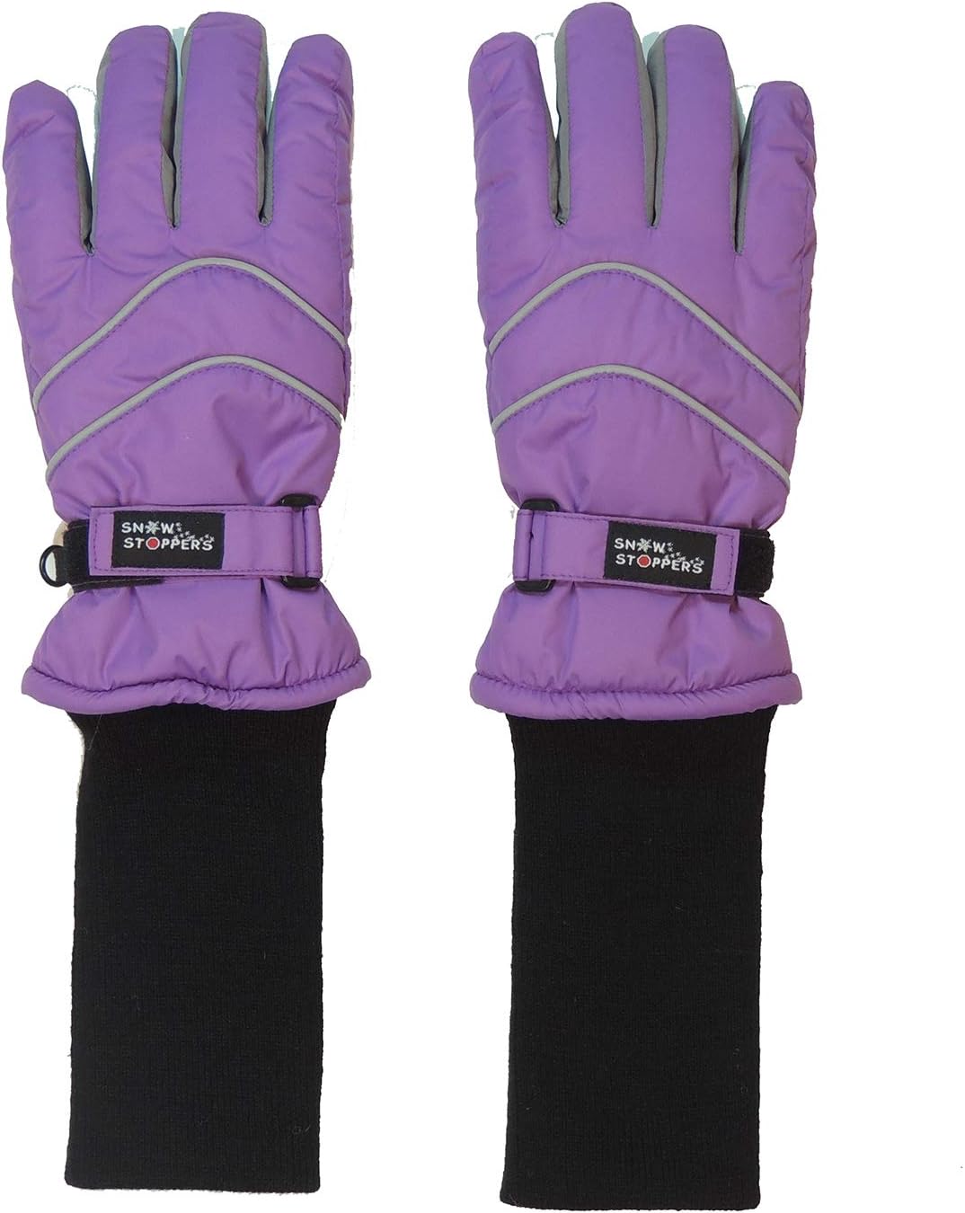 SnowStoppers Kids Waterproof Long Cuff Winter Gloves Perfect for Winter Fun