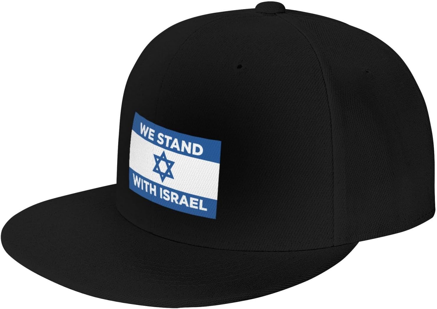 Adjustable Flat Bill Cap for Men Women We Stand with Israel
