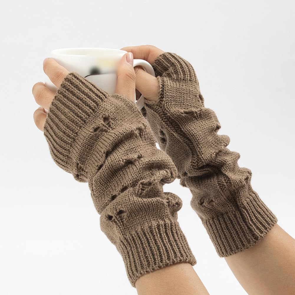 GSHLLO Womens Knitted Arm Warmers
