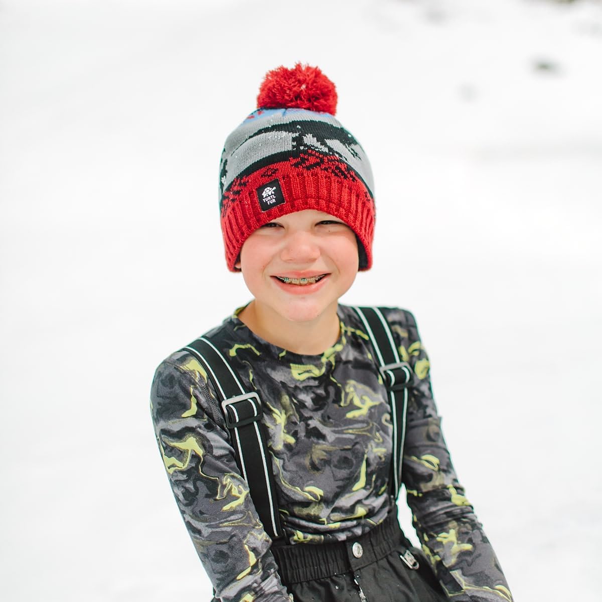 Turtle Fur Kids Nordic Dino Winter Cap