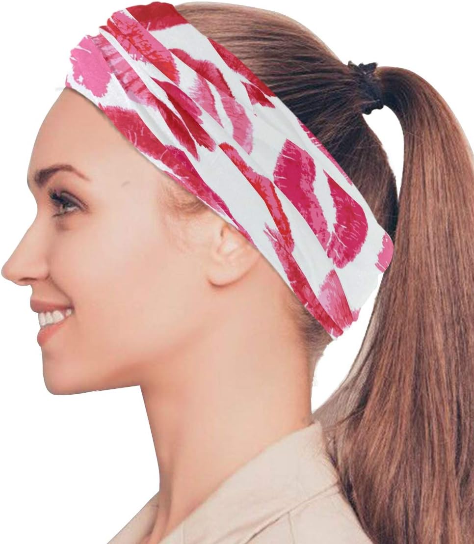 My Little Nest Balaclava Face Scarf Cover Pink Red Lips Print