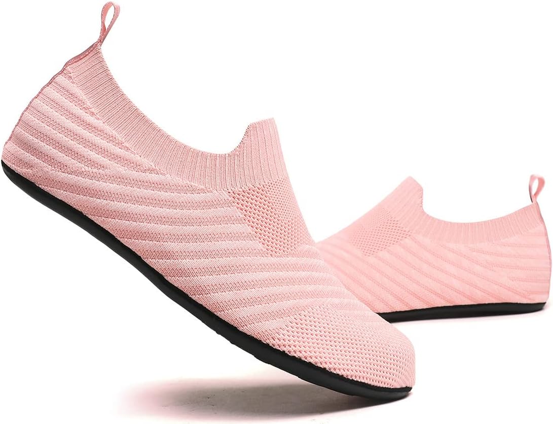 ZhaaDee Womens Mens Slippers with Rubber Sole