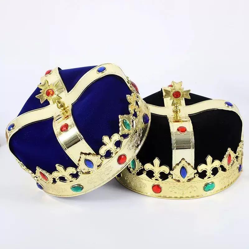 Royal Jeweled Headband Medieval Kings Castle Crown Design Unisex Costume