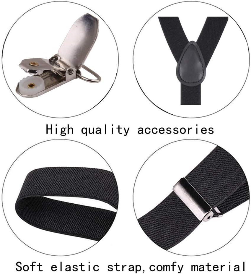 Adjustable Suspenders Bow Tie Set for Kids Ages 1-13