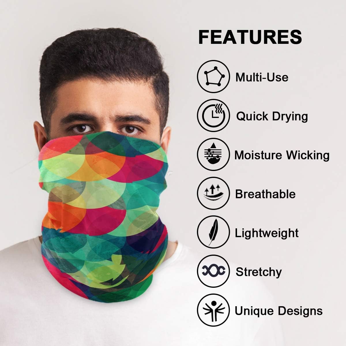 Colorful Unisex Balaclava Face Cover Scarf Mask Headband