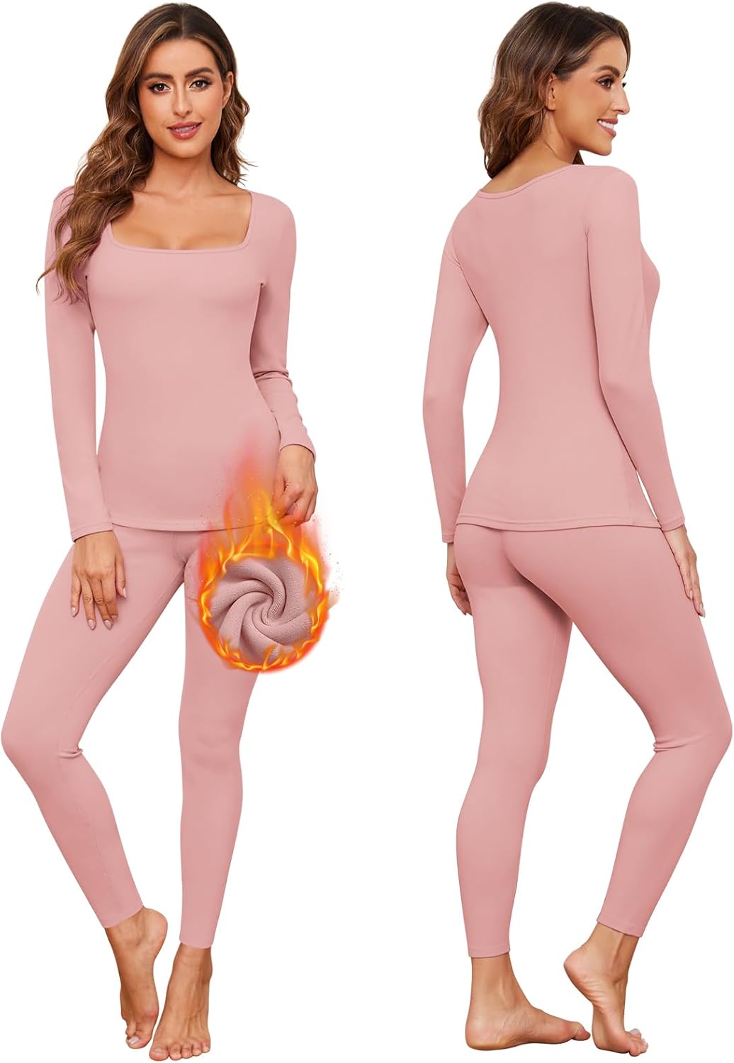 WOWENY Womens Thermal Underwear Set