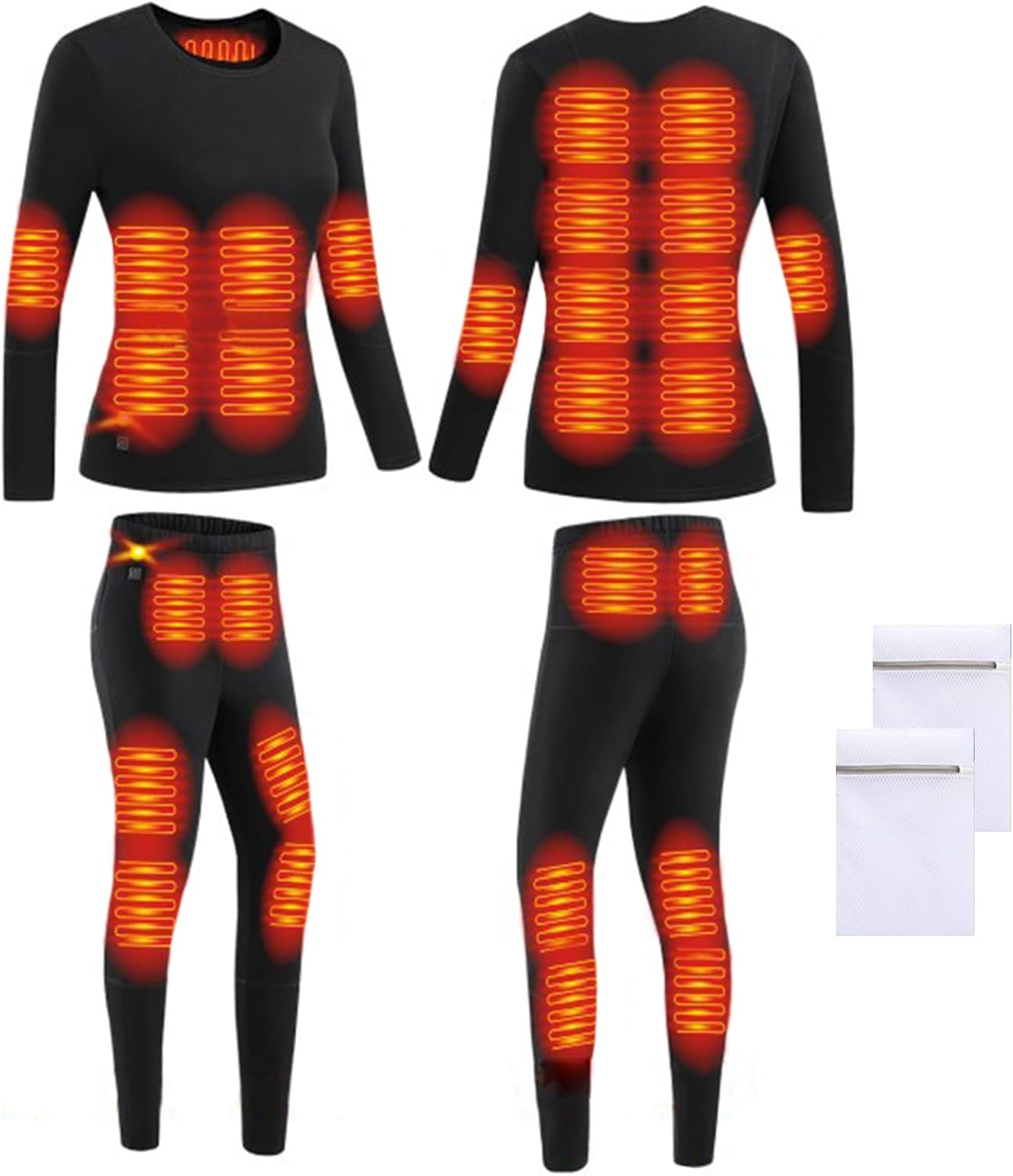 Womens Heated Thermal Underwear Set