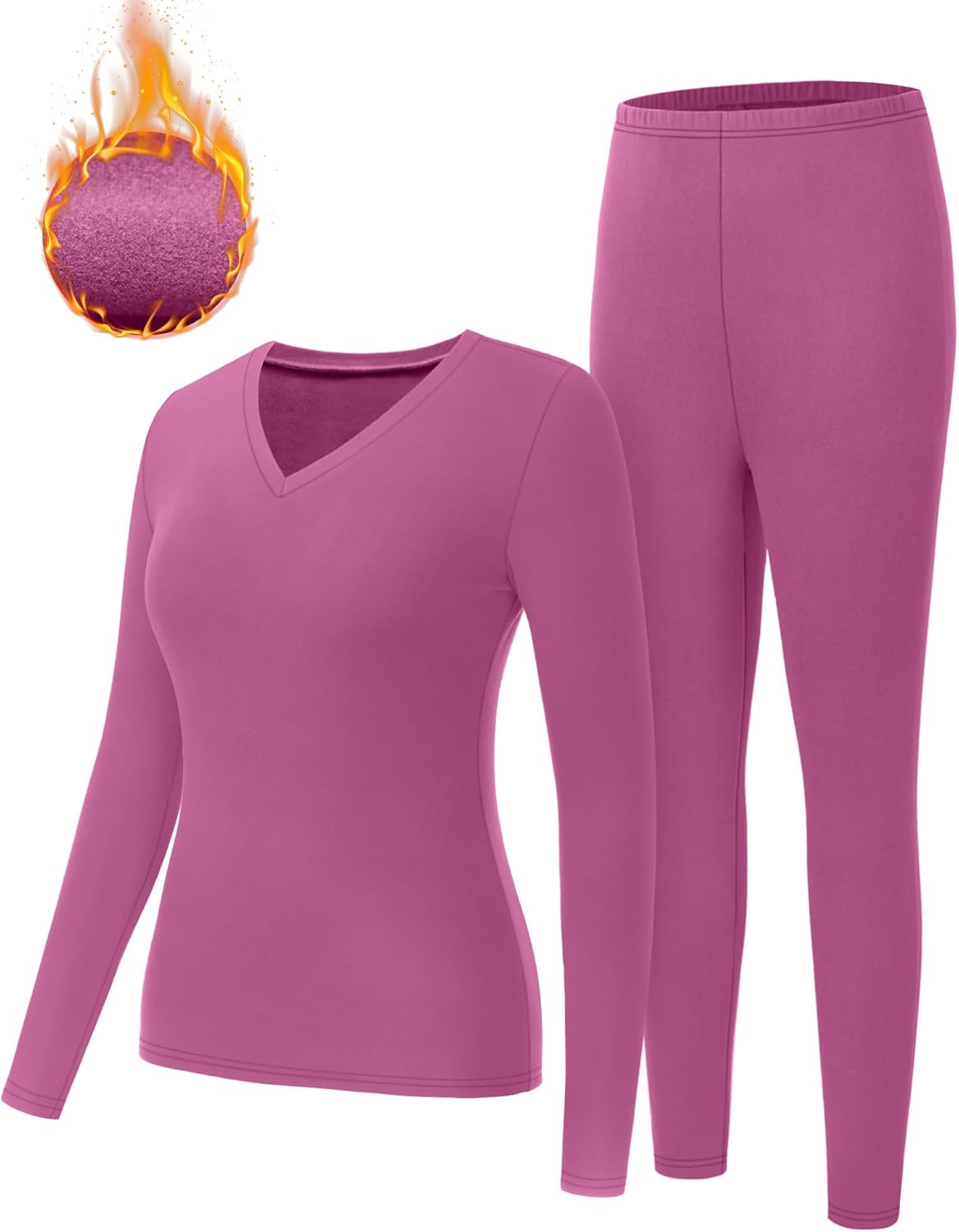 Perfect V-Neck Thermal Set for Women - Soft Warm and Stylish