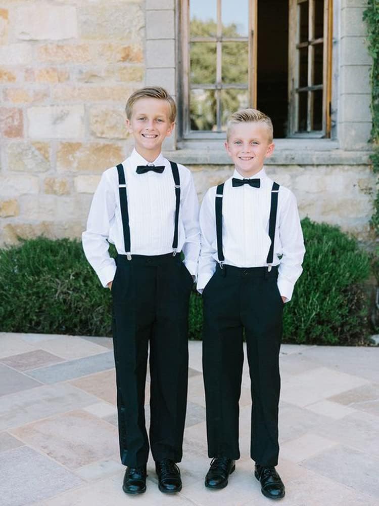 Adjustable Suspenders Bow Tie Set for Kids Ages 1-13