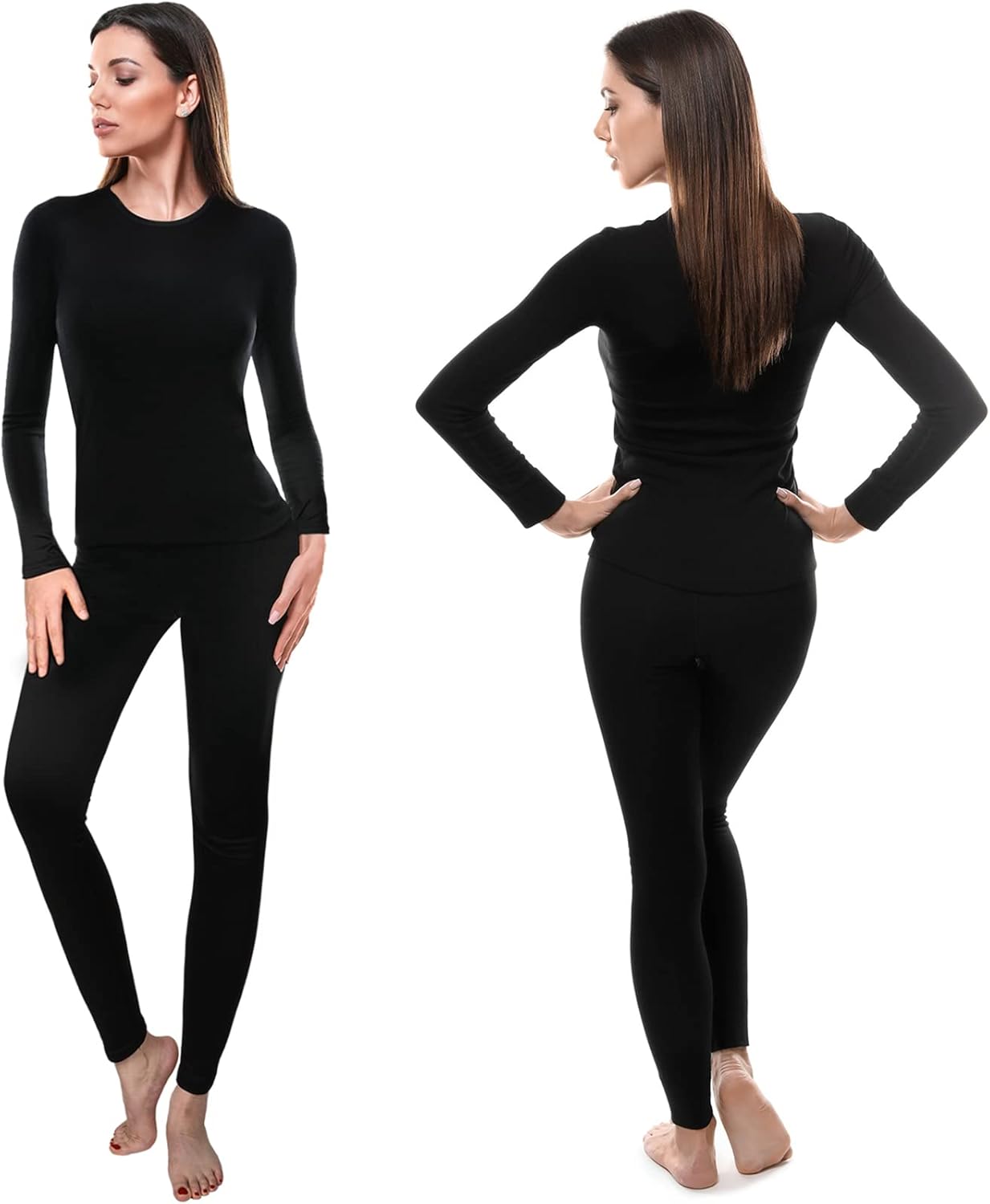 Patelai 5 Set Thermal Underwear for Women Warm Comfortable