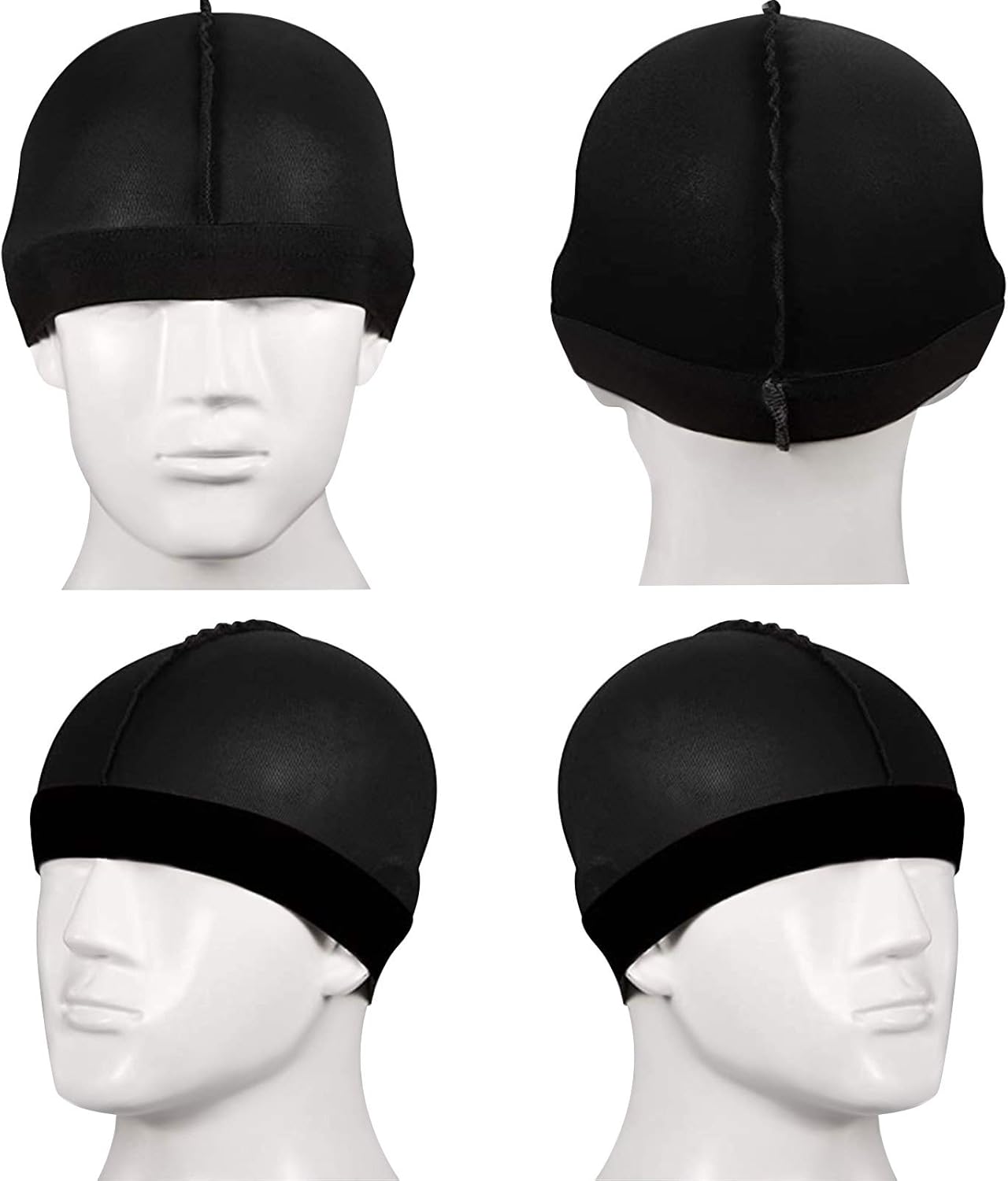 3-Piece Kids Satin Wave Caps Set
