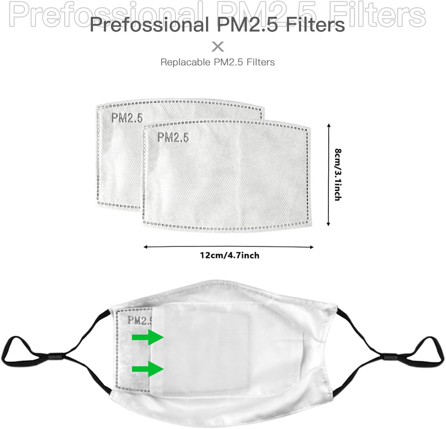 Reusable Face Mask Bandana with Filters