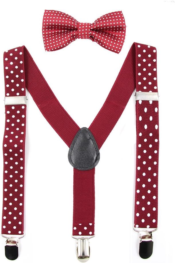 HANERDUN Kids Suspenders Bow tie Set
