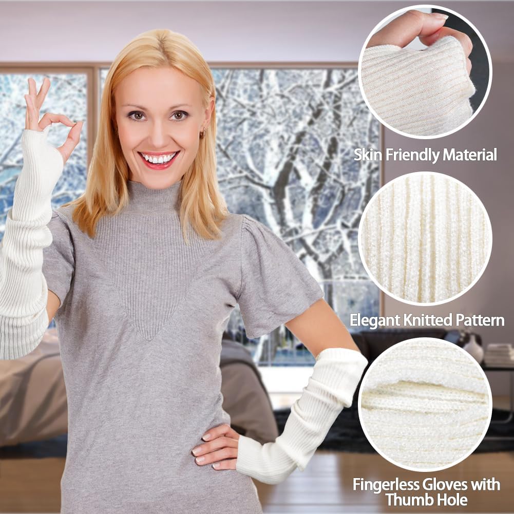 Meioro Womens Fashionable Fingerless Arm Warmers