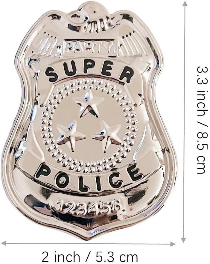 3-Piece Police Badge Role-Playing Costume