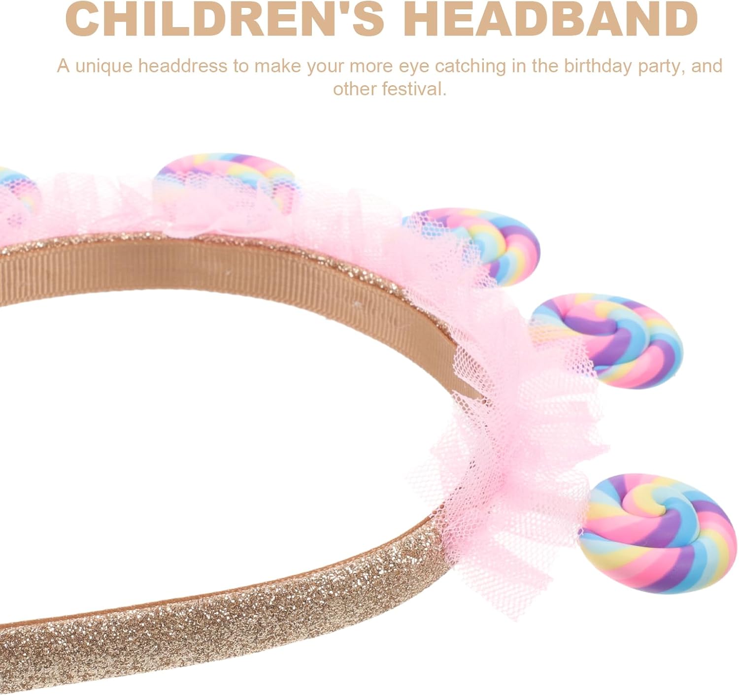 Stylish Lollipop Headband Childs Party Accessory Unique Design for Any Occasion