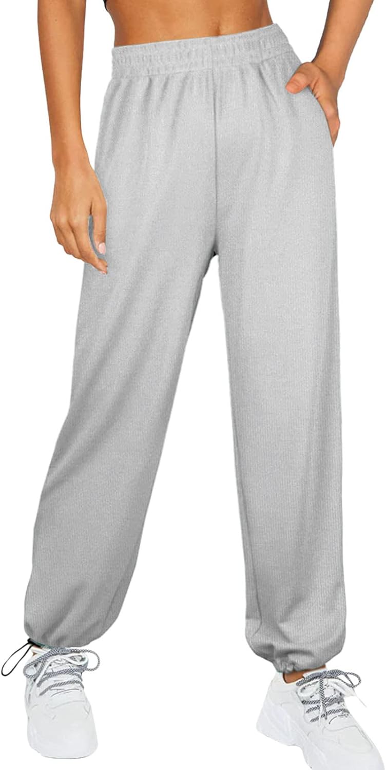 Womens High Waist Sweatpants with Pockets